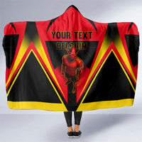 Personalized Belgium Soccer Hooded Blanket Belgian Football Pride Red Devils Mascot
