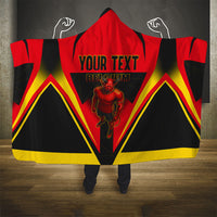 Personalized Belgium Soccer Hooded Blanket Belgian Football Pride Red Devils Mascot