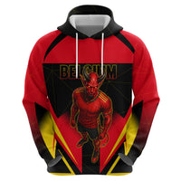 Personalized Belgium Soccer Hoodie Belgian Football Pride Red Devils Mascot