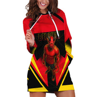 Personalized Belgium Soccer Hoodie Dress Belgian Football Pride Red Devils Mascot