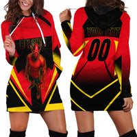 Personalized Belgium Soccer Hoodie Dress Belgian Football Pride Red Devils Mascot