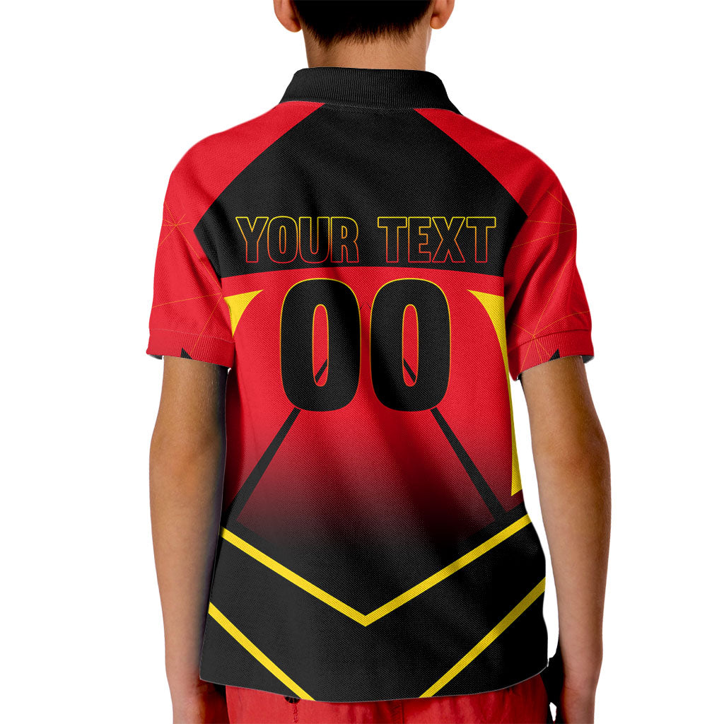 Personalized Belgium Soccer Kid Polo Shirt Belgian Football Pride Red Devils Mascot