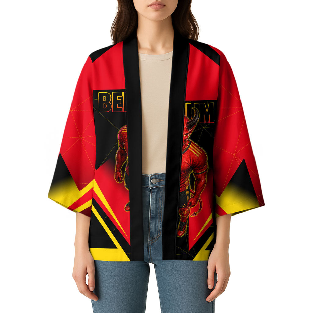 Personalized Belgium Soccer Kimono Belgian Football Pride Red Devils Mascot