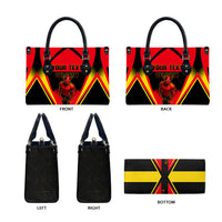 Personalized Belgium Soccer Leather Bag Belgian Football Pride Red Devils Mascot