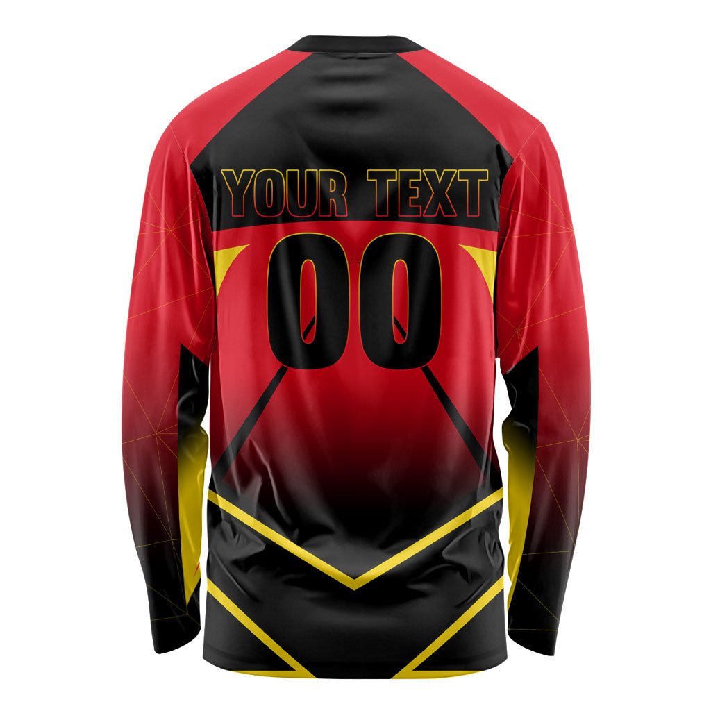 Personalized Belgium Soccer Long Sleeve Shirt Belgian Football Pride Red Devils Mascot