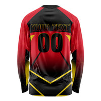 Personalized Belgium Soccer Long Sleeve Shirt Belgian Football Pride Red Devils Mascot