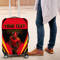 Personalized Belgium Soccer Luggage Cover Belgian Football Pride Red Devils Mascot
