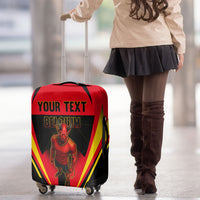Personalized Belgium Soccer Luggage Cover Belgian Football Pride Red Devils Mascot