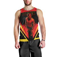 Personalized Belgium Soccer Men Tank Top Belgian Football Pride Red Devils Mascot