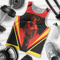 Personalized Belgium Soccer Men Tank Top Belgian Football Pride Red Devils Mascot