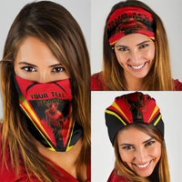 Personalized Belgium Soccer Neck Gaiter Belgian Football Pride Red Devils Mascot