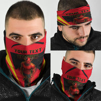 Personalized Belgium Soccer Neck Gaiter Belgian Football Pride Red Devils Mascot