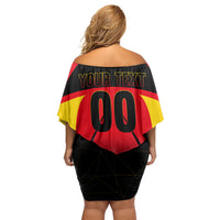 Personalized Belgium Soccer Off Shoulder Short Dress Belgian Football Pride Red Devils Mascot
