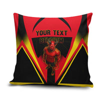Personalized Belgium Soccer Pillow Cover Belgian Football Pride Red Devils Mascot