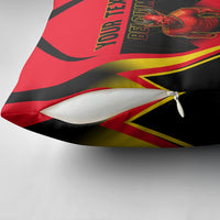 Personalized Belgium Soccer Pillow Cover Belgian Football Pride Red Devils Mascot
