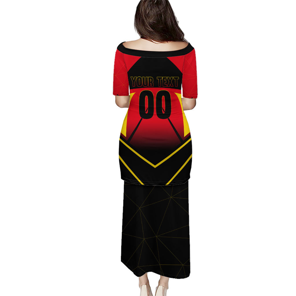 Personalized Belgium Soccer Puletasi Belgian Football Pride Red Devils Mascot