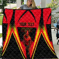 Personalized Belgium Soccer Quilt Belgian Football Pride Red Devils Mascot