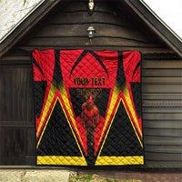 Personalized Belgium Soccer Quilt Belgian Football Pride Red Devils Mascot