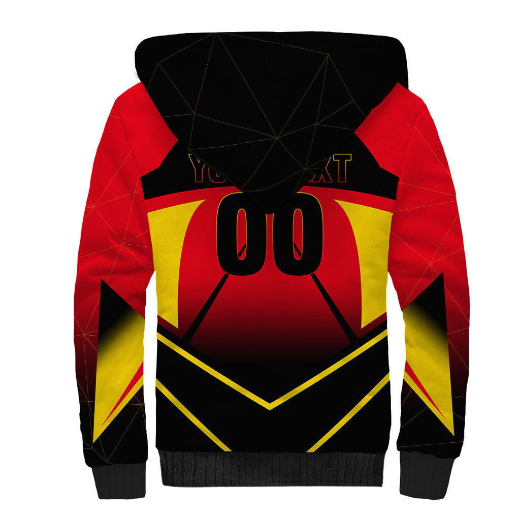 Personalized Belgium Soccer Sherpa Hoodie Belgian Football Pride Red Devils Mascot