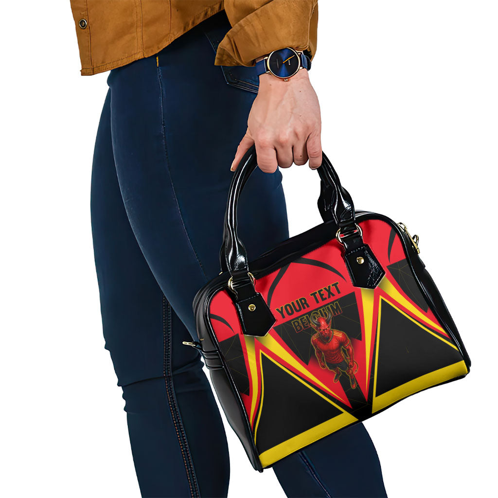 Personalized Belgium Soccer Shoulder Handbag Belgian Football Pride Red Devils Mascot