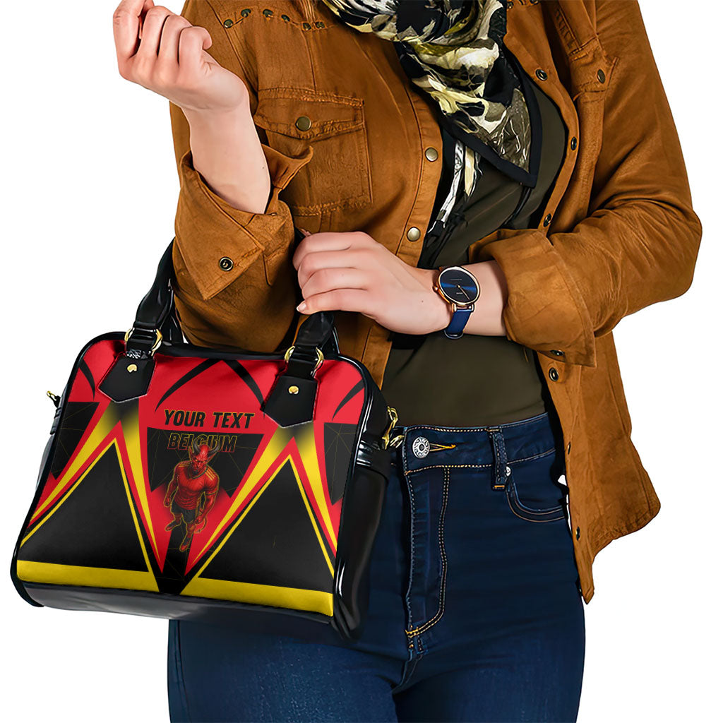 Personalized Belgium Soccer Shoulder Handbag Belgian Football Pride Red Devils Mascot
