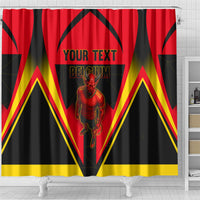 Personalized Belgium Soccer Shower Curtain Belgian Football Pride Red Devils Mascot