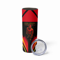 Personalized Belgium Soccer Skinny Tumbler Belgian Football Pride Red Devils Mascot