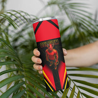 Personalized Belgium Soccer Skinny Tumbler Belgian Football Pride Red Devils Mascot