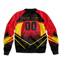 Personalized Belgium Soccer Sleeve Zip Bomber Jacket Belgian Football Pride Red Devils Mascot