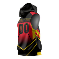 Personalized Belgium Soccer Sleeveless Hoodie Belgian Football Pride Red Devils Mascot