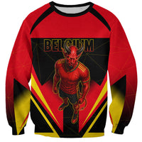 Personalized Belgium Soccer Sweatshirt Belgian Football Pride Red Devils Mascot