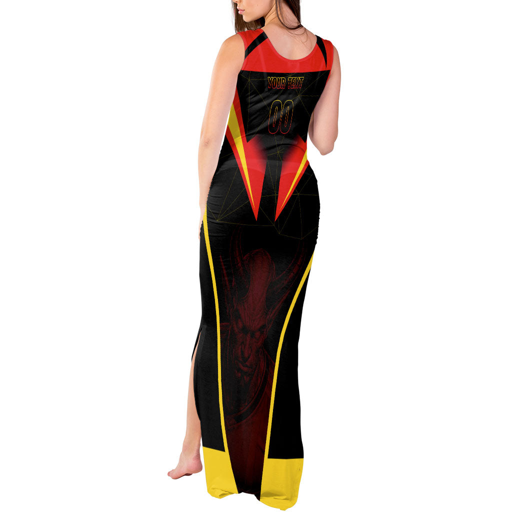 Personalized Belgium Soccer Tank Maxi Dress Belgian Football Pride Red Devils Mascot