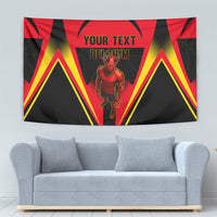Personalized Belgium Soccer Tapestry Belgian Football Pride Red Devils Mascot