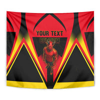 Personalized Belgium Soccer Tapestry Belgian Football Pride Red Devils Mascot