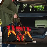 Personalized Belgium Soccer Travel Bag Belgian Football Pride Red Devils Mascot