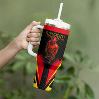 Personalized Belgium Soccer Tumbler With Handle Belgian Football Pride Red Devils Mascot