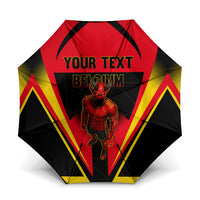 Personalized Belgium Soccer Umbrella Belgian Football Pride Red Devils Mascot