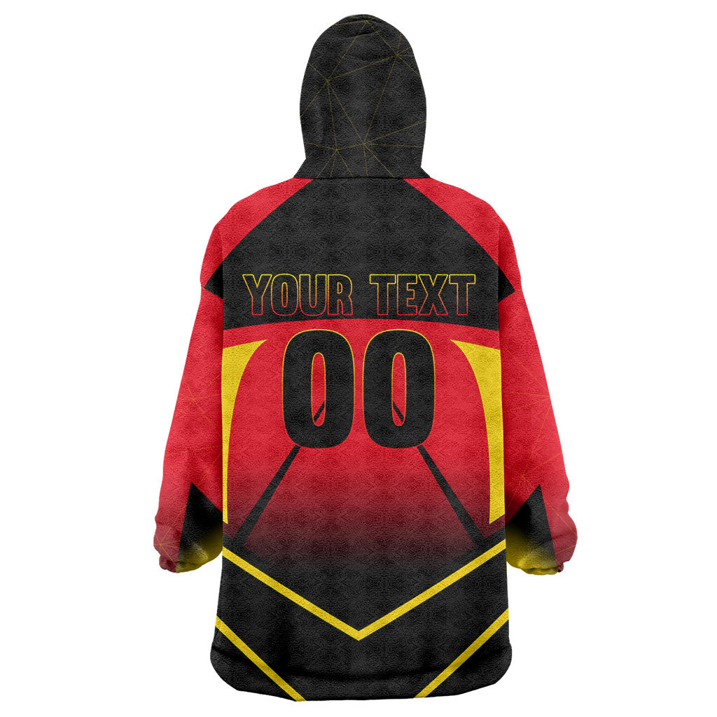 Personalized Belgium Soccer Wearable Blanket Hoodie Belgian Football Pride Red Devils Mascot
