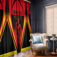 Personalized Belgium Soccer Window Curtain Belgian Football Pride Red Devils Mascot