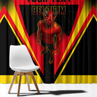 Personalized Belgium Soccer Window Curtain Belgian Football Pride Red Devils Mascot