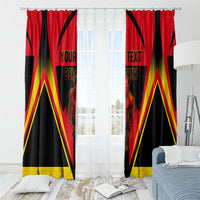 Personalized Belgium Soccer Window Curtain Belgian Football Pride Red Devils Mascot