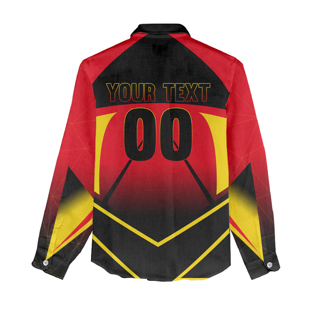 Personalized Belgium Soccer Women Casual Shirt Belgian Football Pride Red Devils Mascot