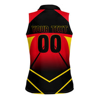 Personalized Belgium Soccer Women Sleeveless Polo Shirt Belgian Football Pride Red Devils Mascot