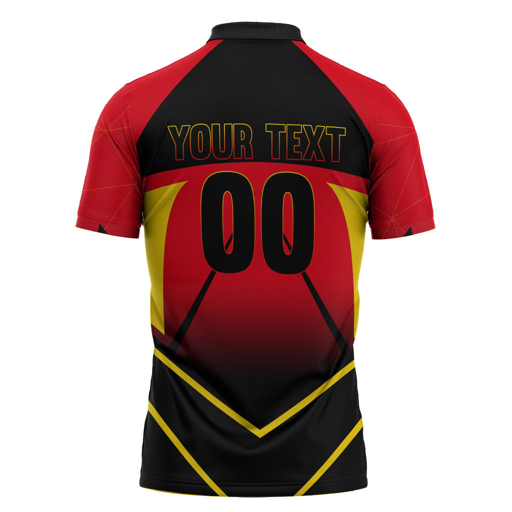 Personalized Belgium Soccer Zipper Polo Shirt Belgian Football Pride Red Devils Mascot