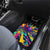 Custom Bowling Strike Design Car Mats Colorful Pins and Purple Ball in Abstract Splatter Art Style - Wonder Print Shop