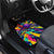 Custom Bowling Strike Design Car Mats Colorful Pins and Purple Ball in Abstract Splatter Art Style - Wonder Print Shop