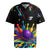 Custom Bowling Strike Design Rugby Jersey Colorful Pins and Purple Ball in Abstract Splatter Art Style - Wonder Print Shop
