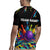 Custom Bowling Strike Design Rugby Jersey Colorful Pins and Purple Ball in Abstract Splatter Art Style - Wonder Print Shop