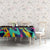 Custom Bowling Strike Design Tablecloth Colorful Pins and Purple Ball in Abstract Splatter Art Style - Wonder Print Shop