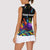 Custom Bowling Strike Design Women Sleeveless Polo Shirt Colorful Pins and Purple Ball in Abstract Splatter Art Style - Wonder Print Shop
